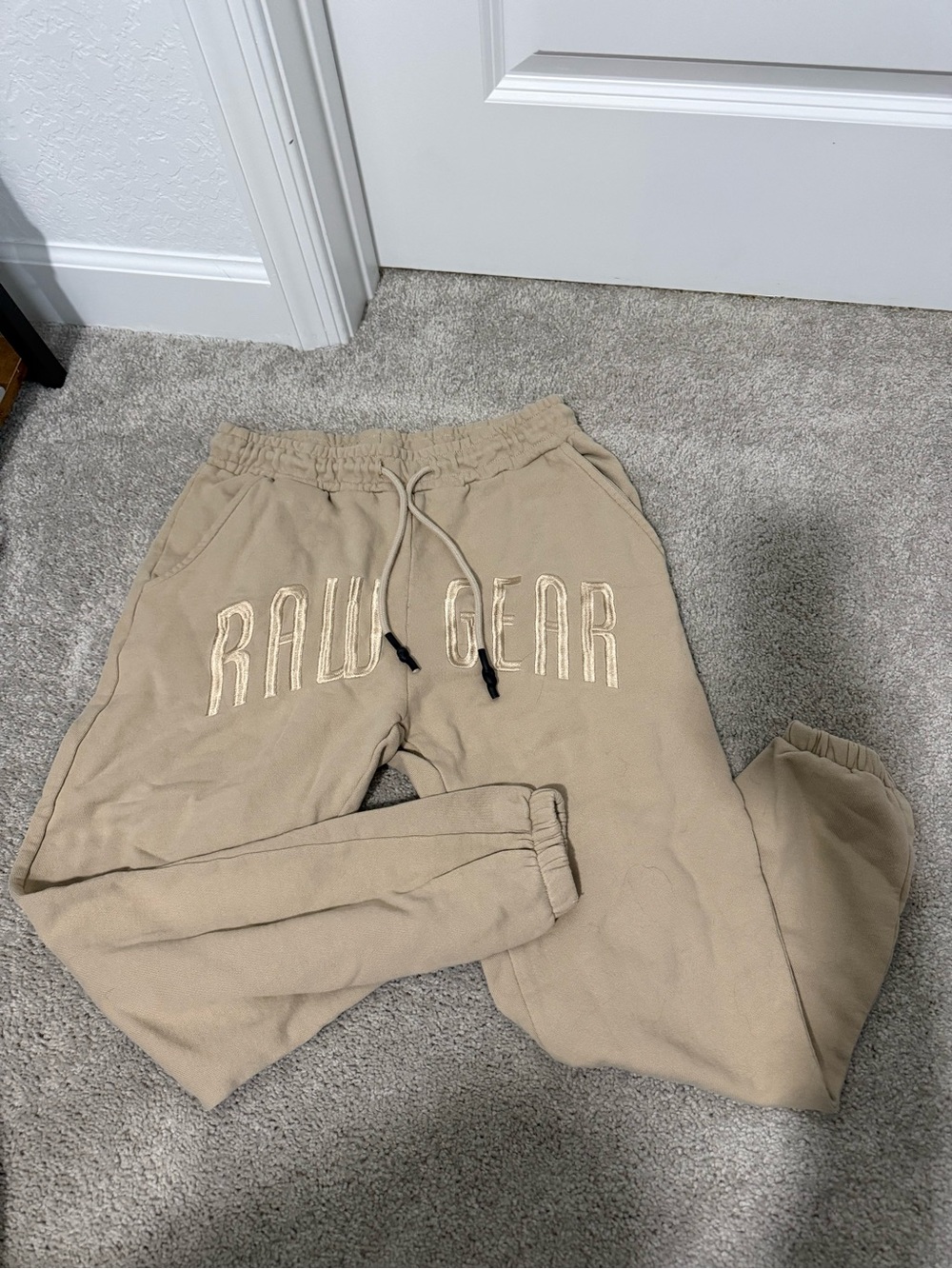 RAW GEAR Tan Beige Jogger Sweatpants